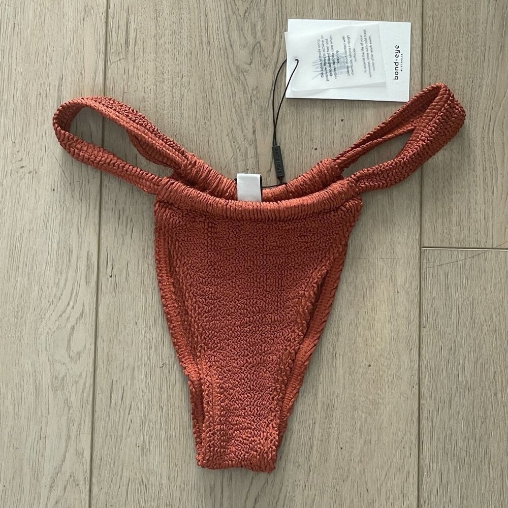 NEW Bond-Eye Australia Bronze Georgia Shimmer One Size‎ Smocked Bikini Bottom